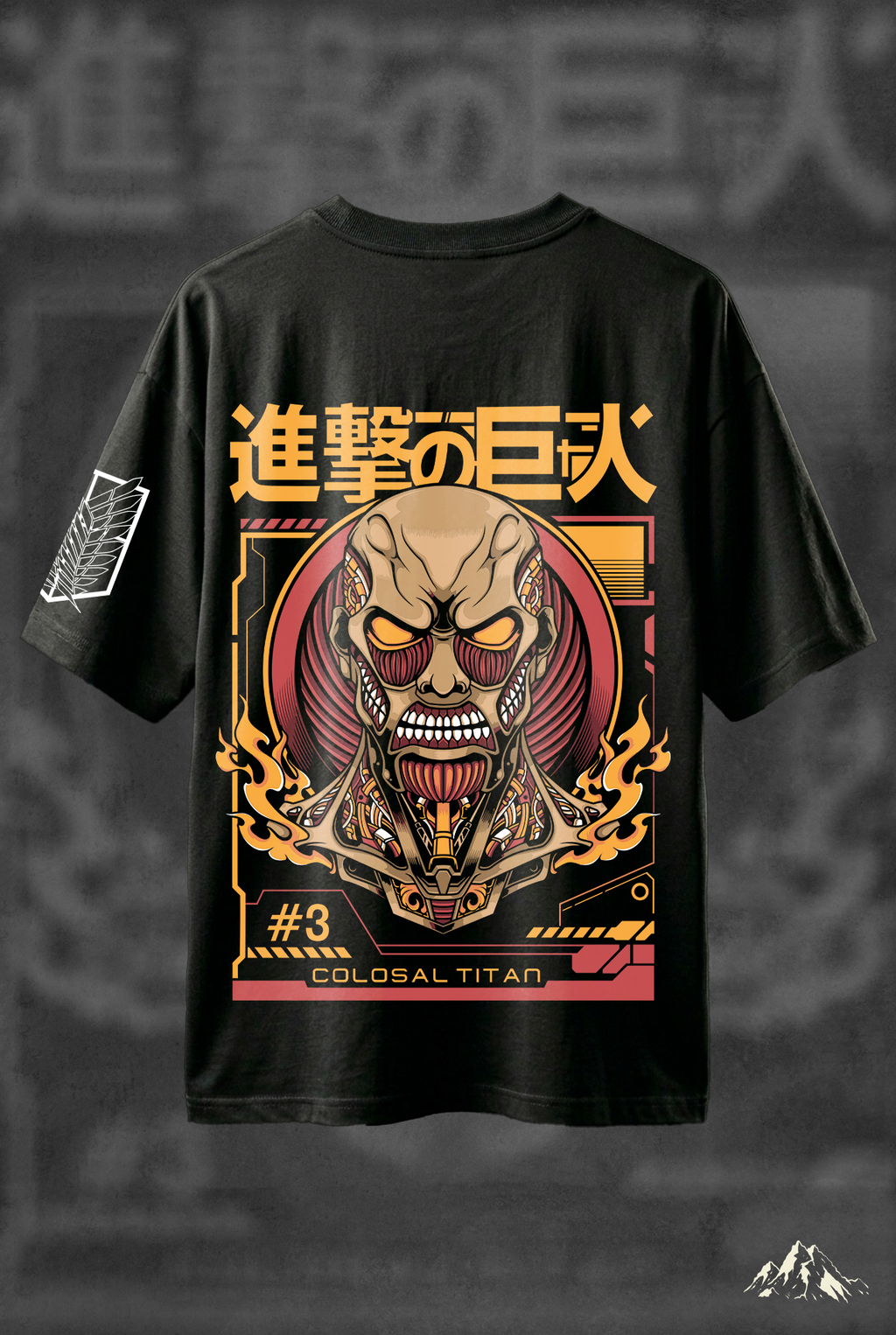 ATTACK ON TITAN COLOSSAL TITAN Biowash Drop-shoulder Oversized T-shirt 240GSM