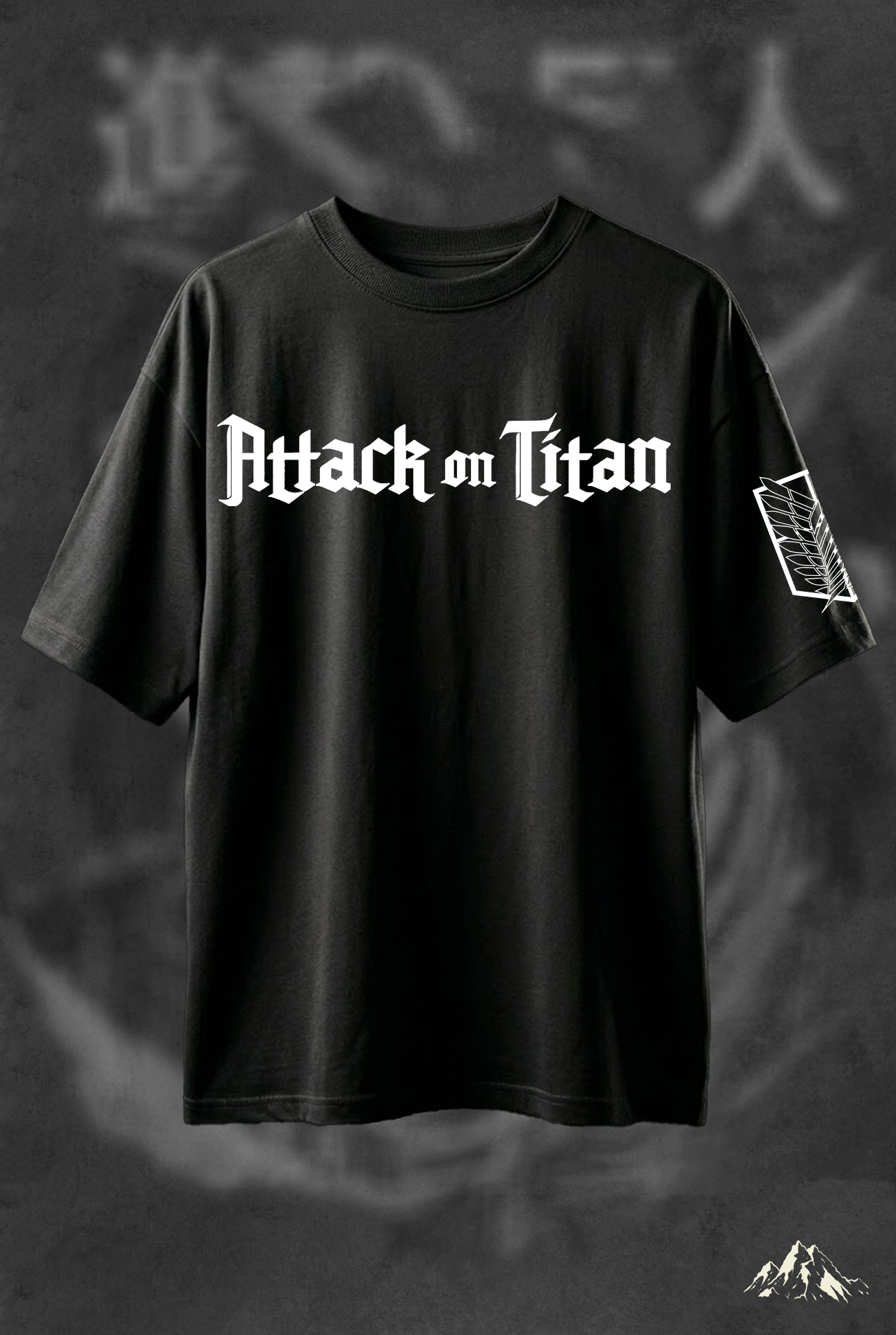 ATTACK ON TITAN EREN YAEGAR Biowash Drop-shoulder Oversized T-shirt 240GSM