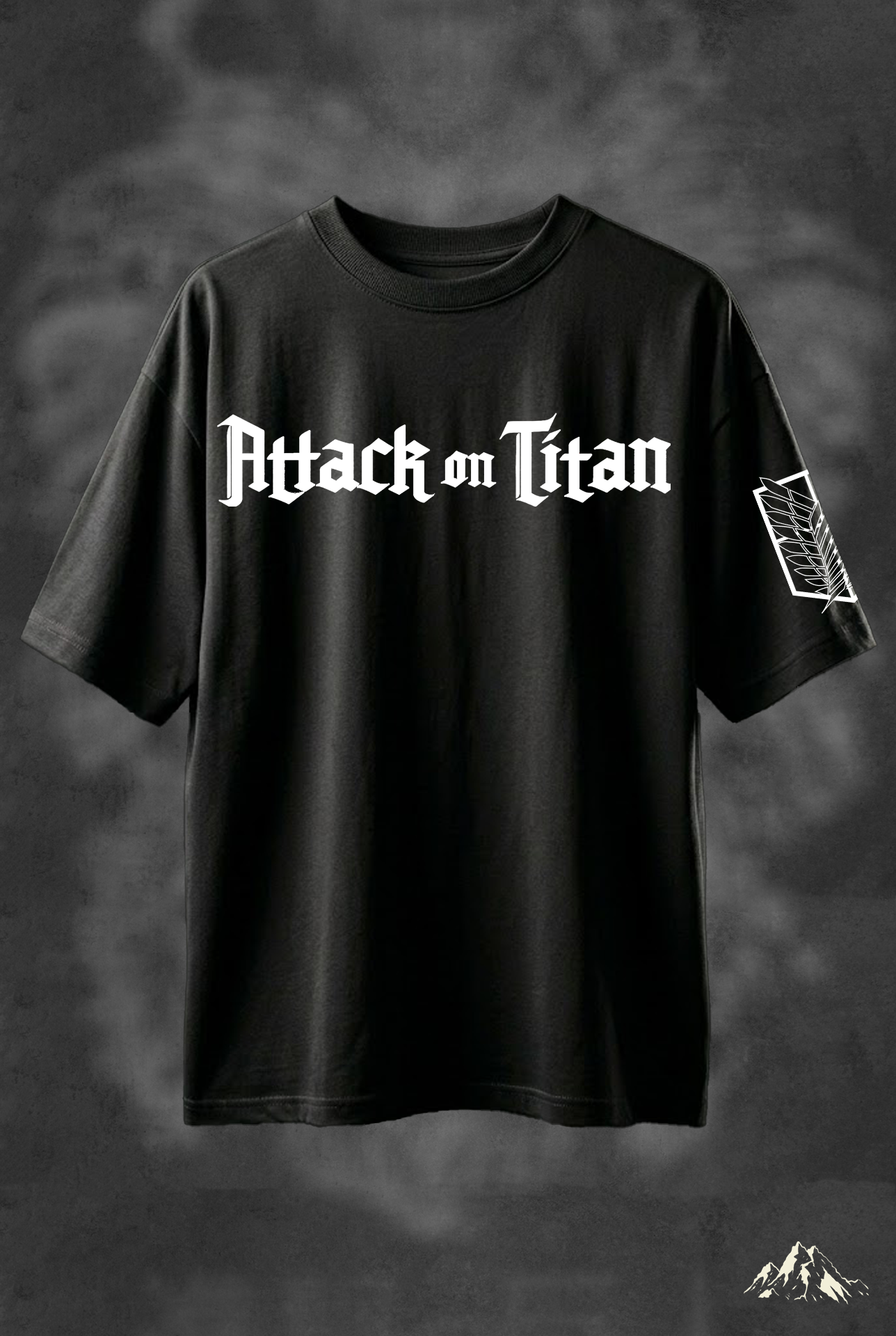 ATTACK ON TITAN MONTAGE Biowash Drop-shoulder Oversized T-shirt 240GSM