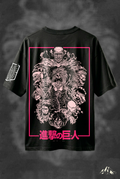 ATTACK ON TITAN MONTAGE Biowash Drop-shoulder Oversized T-shirt 240GSM
