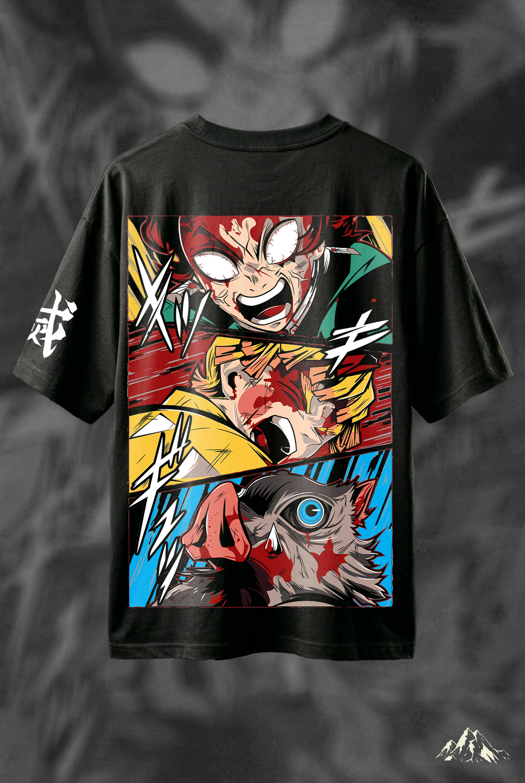 DEMON SLAYER TRIO Biowash Drop-shoulder Oversized T-shirt 240GSM
