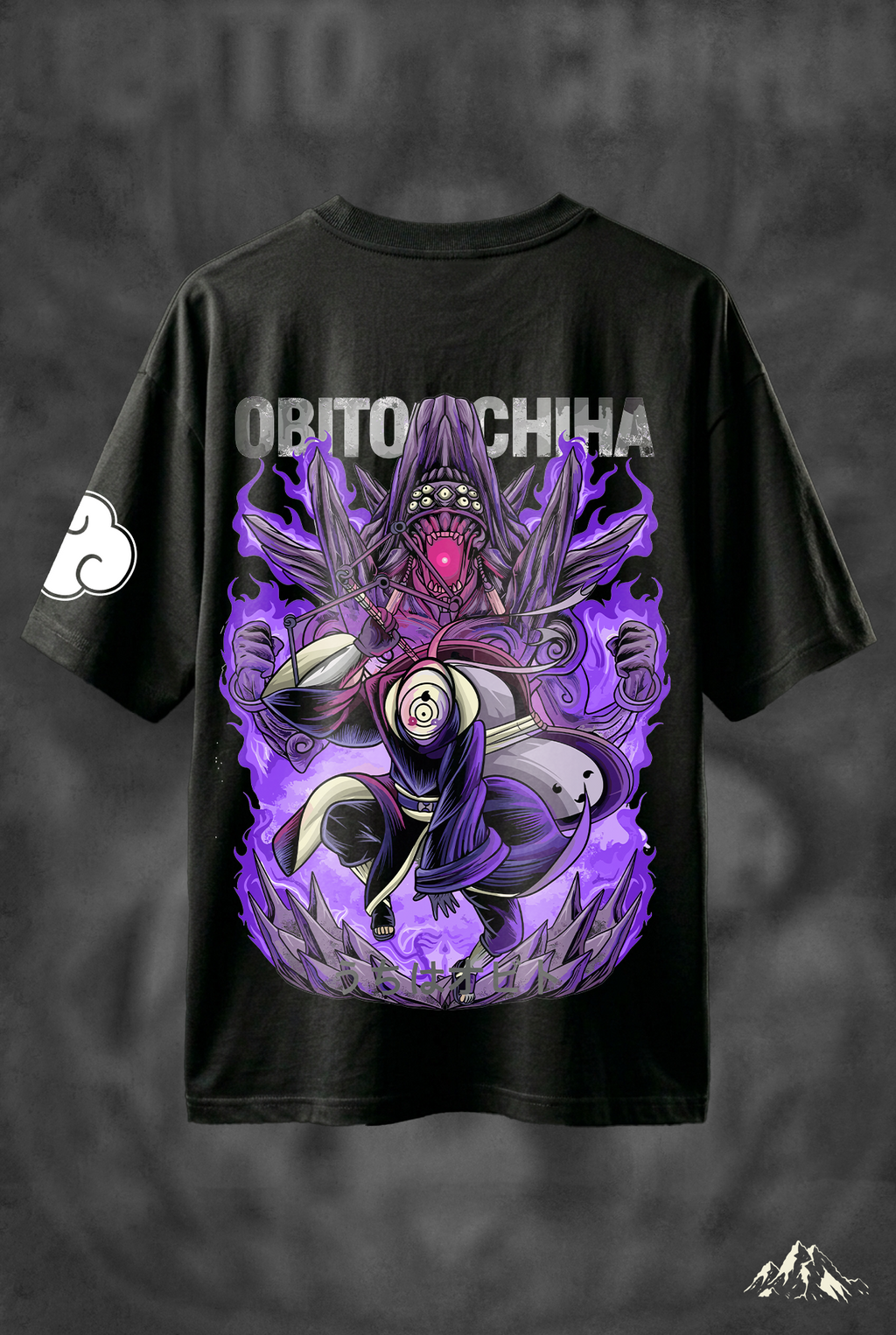 NARUTO OBITO UCHIHA Biowash Drop-shoulder Oversized T-shirt 240GSM