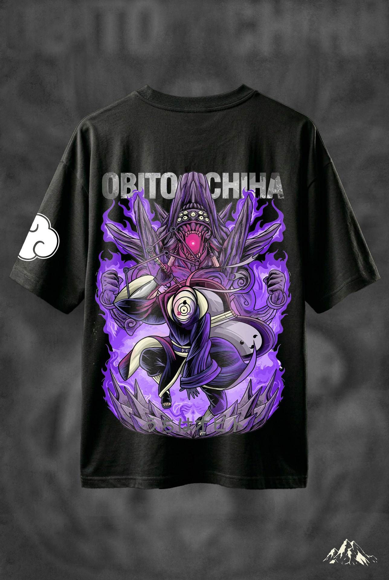 NARUTO OBITO UCHIHA Biowash Drop-shoulder Oversized T-shirt 240GSM